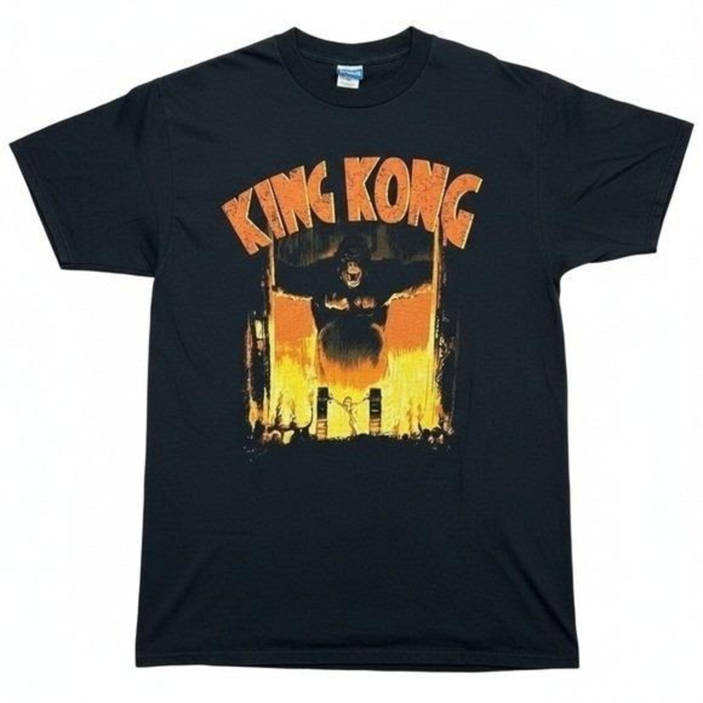 King Kong Vintage Graphic Tee XL‎ Freeze Distressed Orange Gorilla Print NWT